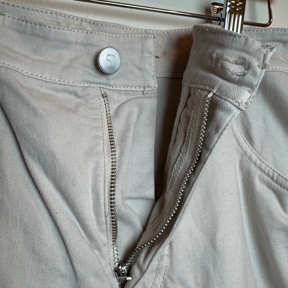 Pilcro Wide Leg Crop Pants‎ Women's 28 Beige Khaki High Rise Casual Cotton Blend - Picture 4 of 8